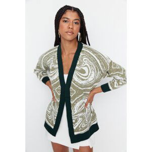 Trendyol Green Patterned Knitwear Cardigan