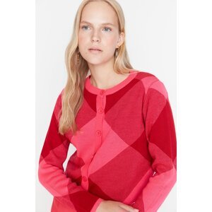 Trendyol Fuchsia Jacquard Knitwear Cardigan