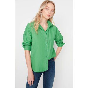 Trendyol Green Woven Cotton Shirt