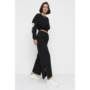 Trendyol Black Ribbed Thin Knitted Sweatpants