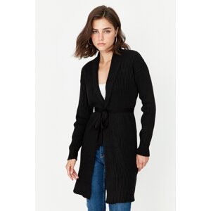 Trendyol Black Coral Knitted Sweater Cardigan