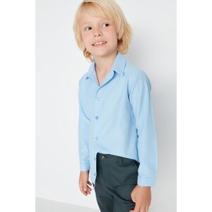 Trendyol Light Blue Regular Fit Boy's Woven Shirt