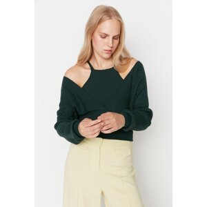 Trendyol Emerald Green Blouse Sweater Knitwear Suit