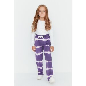 Trendyol Purple Batik Patterned Girl Knitted Sweatpants