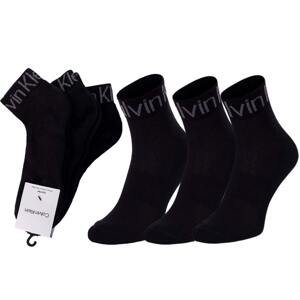Sada tří párů černých pánských ponožek Calvin Klein - Pánské