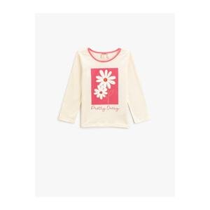 Koton Daisy Printed Long Sleeve T-Shirt Crew Neck Cotton