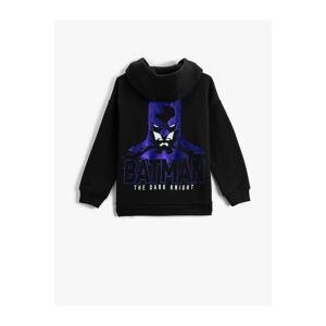 Koton Hooded Sweatshirt Batman Printed on the Back Licensed
