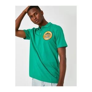 Koton College Embroidered Polo Collar T-Shirt