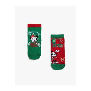 Koton 2 Pack Mickey Mouse Printed Socks Licensed