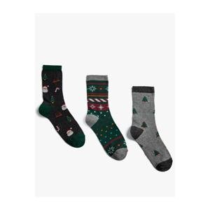 Koton Christmas Themed Patterned 3-Piece Socket Socks Set