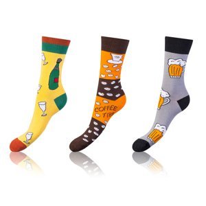 Bellinda 
CRAZY SOCKS 3x - Fun crazy socks 3 pairs - orange - yellow - gray