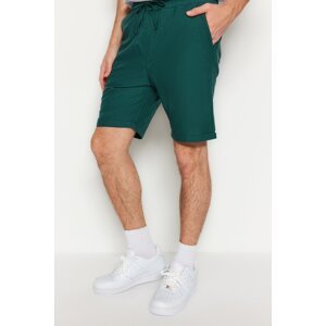 Trendyol Men's Green Regular Fit See-through See-through Shorts With Creases
