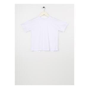 Koton Plain White Girl's T-shirt 3skg10123ak