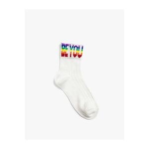 Koton Motto Printed Socks