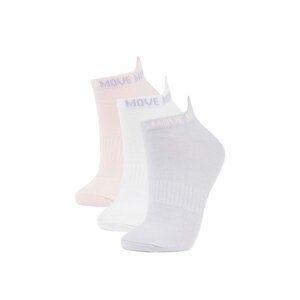 DEFACTO Women's Cotton 3 Pack Sports Socks