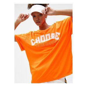 Koton Crew Neck Orange Women's T-Shirt 3sak10029nk