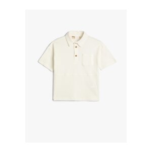 Koton Polo T-Shirt Ribbed Basic Short Sleeve Cotton