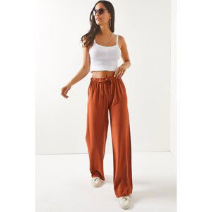 Olalook Women's Onion Skin Belted Elastic Waist Palazzo Airobin Pants