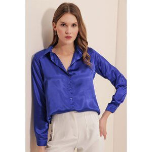 Bigdart 3964 Lightly Flowing Satin Shirt - Saks