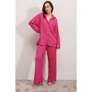 Bigdart 5858 Knitted Double Set - Fuchsia