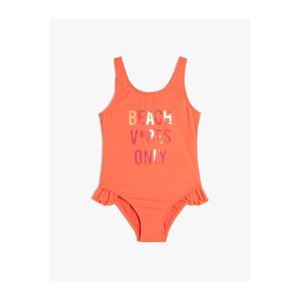 Koton Swimsuit Strap Printed with Ruffle Detail