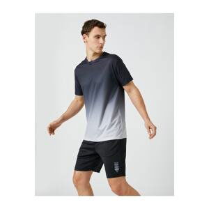 Koton Sports T-Shirt Abstract Printed Crew Neck Short Sleeve