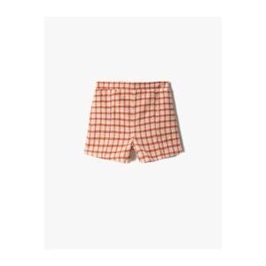Koton Buttoned Mini Shorts with Stitching Detail