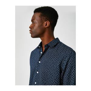 Koton Slim Fit Micro Patterned Shirt Non Iron