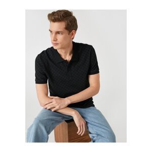 Koton Slim Fit Patterned Polo Neck T-Shirt