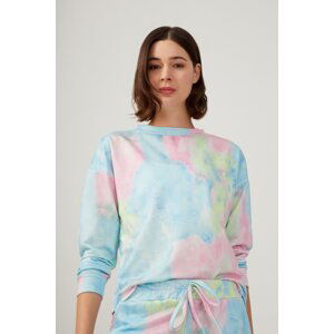 LOS OJOS Women's Multicolored Batik Patterned Pajama Set