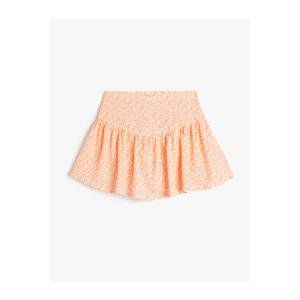 Koton Shorts Skirt Floral Elastic Waist Ruffle