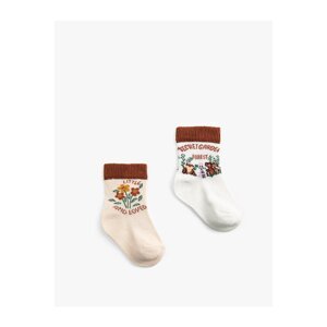 Koton Set of 2 Floral Printed Socks