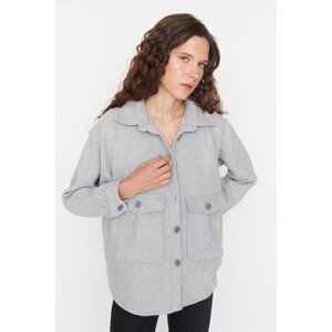 Trendyol Gray Woven Buttoned Jacket