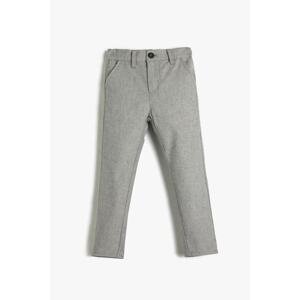Koton Fabric Trousers Pocket Ribbed Cotton Adjustable Elastic Waist