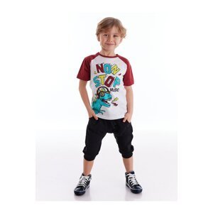 mshb&g Dino Music Boy's T-shirt Capri Shorts Set