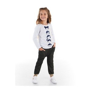 mshb&g Girl's T-shirt and Trousers Set with Japanese Pieces