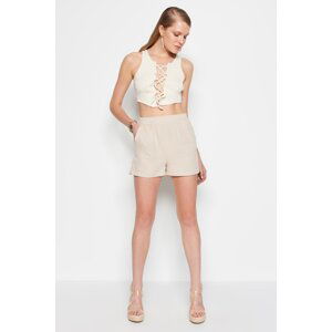 Trendyol Stone Pocket Woven Shorts with Elastic Waist