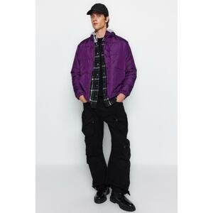 Trendyol Dark Purple Regular Fit Puffer Winter Jacket
