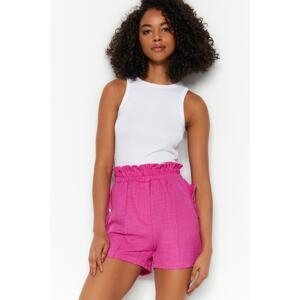 Trendyol Pink Elastic Waist Woven Shorts