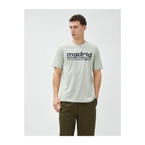 Koton Madrid Printed T-Shirt Short Sleeved Crew Neck Cotton