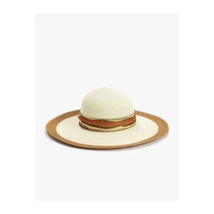 Koton Straw Hat with Bow Sash Detail