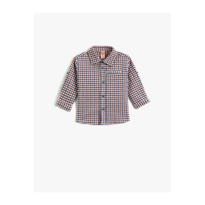 Koton Cotton Long Sleeve Shirt Pocket Detailed