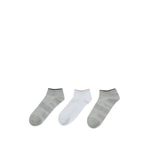 Polaris Men's Melange 3 Pcs Ptk-m 3fx Gray Multicolored Socks.