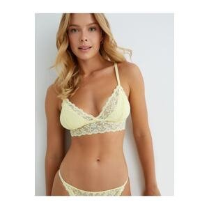Koton Soft Unfilled Wireless Bra With Lace