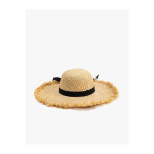 Koton Straw Hat Trilby Ribbon Detailed