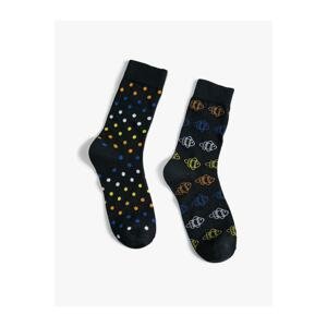 Koton Polka Dot 2-Piece Socket Socks Set
