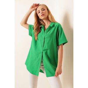 Bigdart 20120 Oversize Short Sleeve Shirt - Green