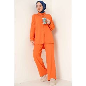 Bigdart T5858 Knitted Hijab Double Set - Orange