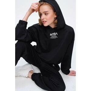 Bigdart 55313 Nasa Printed Tracksuit Set - Black