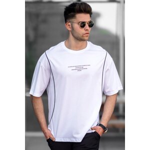 Madmext Men's White Oversize T-Shirt 5234